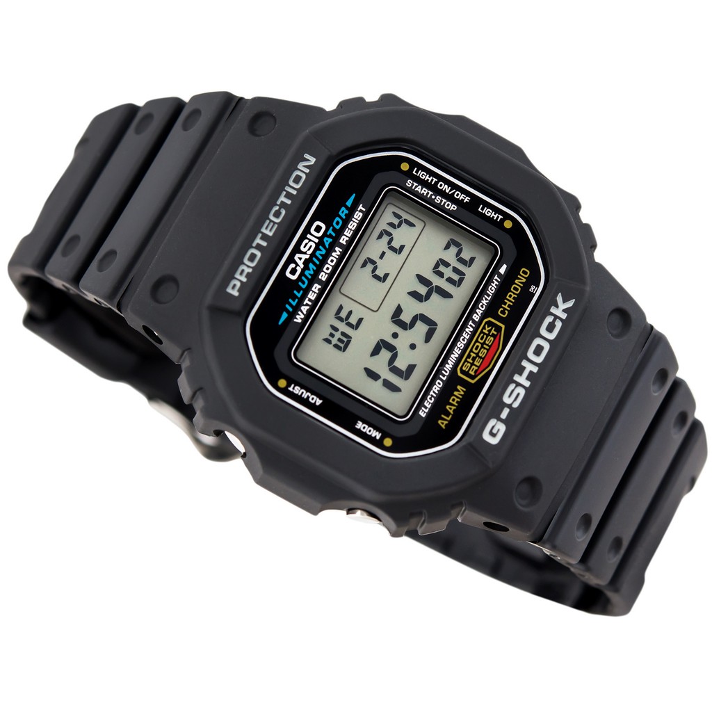 Đồng hồ nam dây nhựa Casio G-Shock chính hãng Anh Khuê DW-5600E-1VDF (42mm)