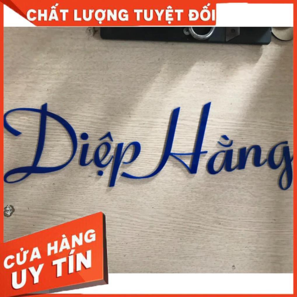 Chữ, số mica  alu dán tường có cắt theo yêu cầu