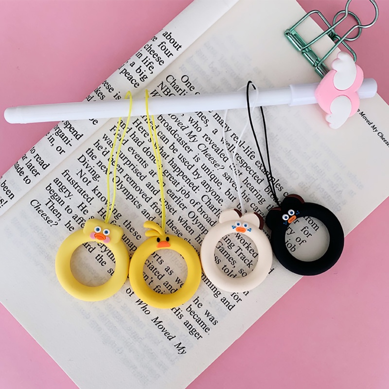Phim hoạt hình dễ thương Điện thoại silicone mềm Dây buộc vòng ngắn có thể được sử dụng cho USB, vỏ điện thoại, móc khóa, v.v.