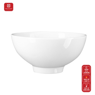 Bát cơm 4.4" - Chén ăn cơm bằng sứ trắng - Bộ đồ bàn ăn cao cấp Sứ Long Phương