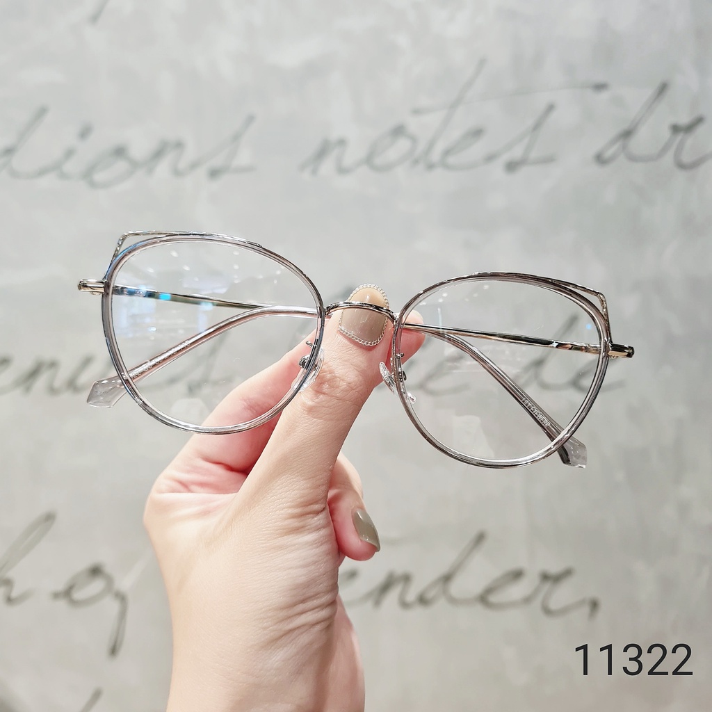 Gọng kính nhựa mắt tròn nam nữ LILYEYEWEAR chắc chắn thanh nhẹ dễ đeo kiểu dáng thời trang màu sắc phong phú 11322