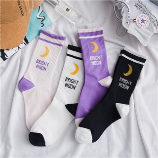 Tất Vớ Dài style Hàn Quốc cao cổ Ulzzang Bright Moon nhiều màu