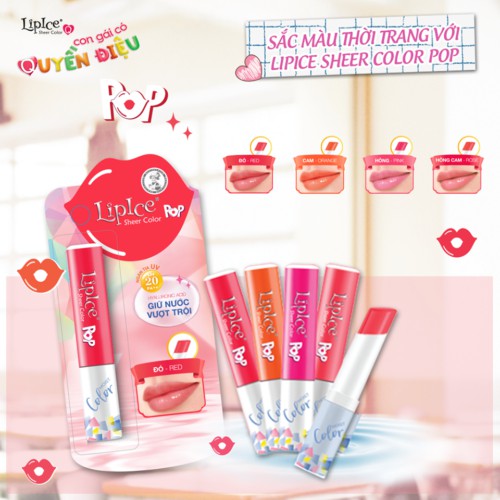 Son Dưỡng Lipice Sheer Color Pop có màu