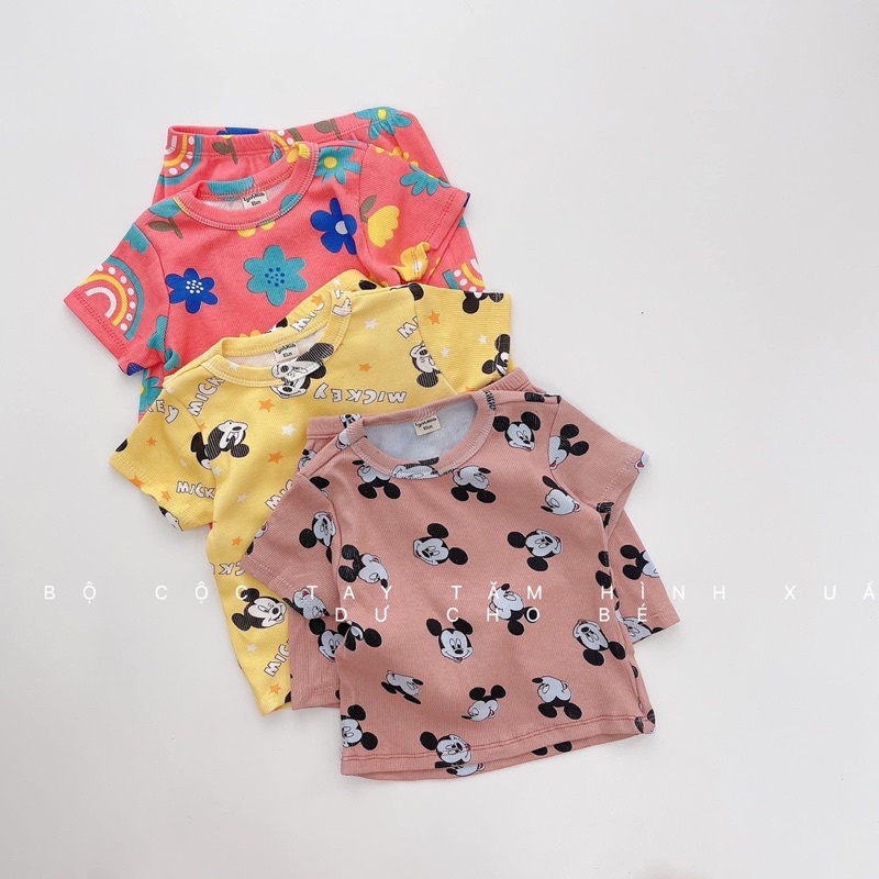 Set 3 bộ cộc tay bé trai bé gái-MS91