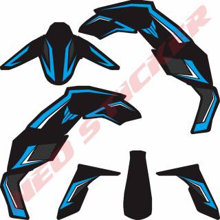 Nhãn Dán mt15 fullbody Sọc Xanh carbon