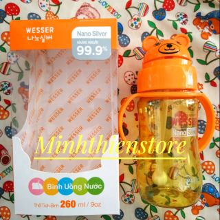 Bình uống nước Wesser công nghệ Nano Silver (260ml)