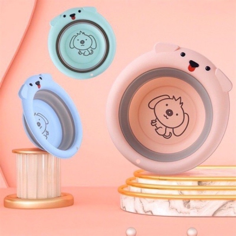 Thau chậu rửa mặt gấp gọn hình Ong Bee &amp; Flower