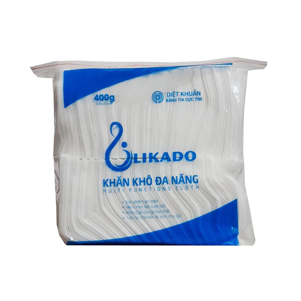 Khăn vải khô Likado 400g gấp tư- gấp đôi