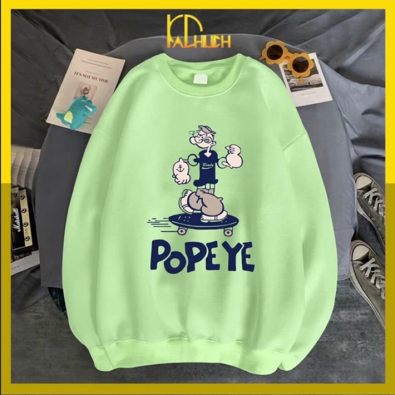 ÁO SWEATER NỈ IN POPEYE