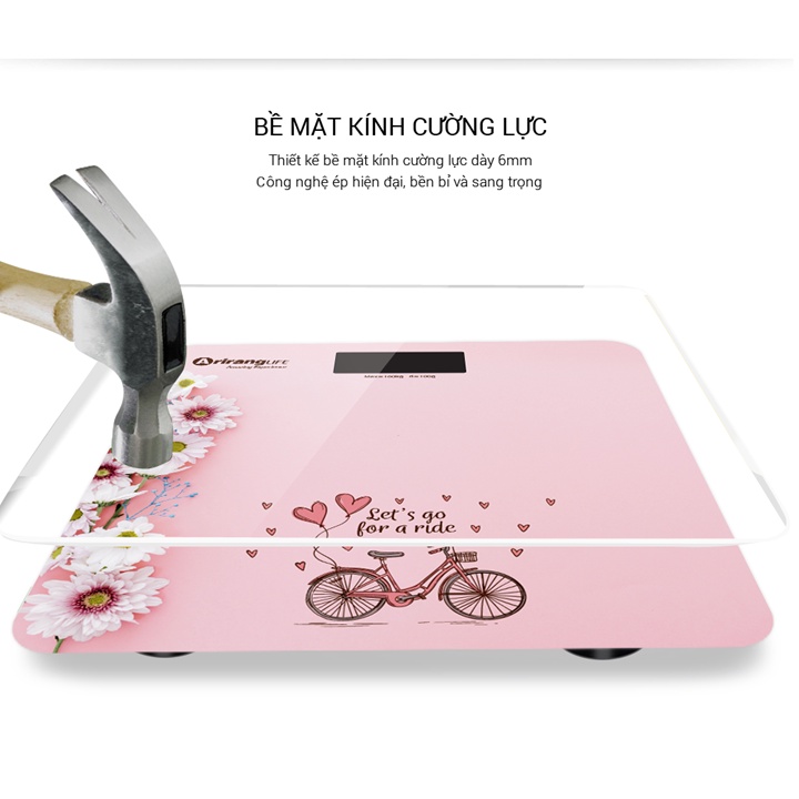 Cân sức khỏe Arirang Life AR-S18G Tải trọng lên đến 180KG