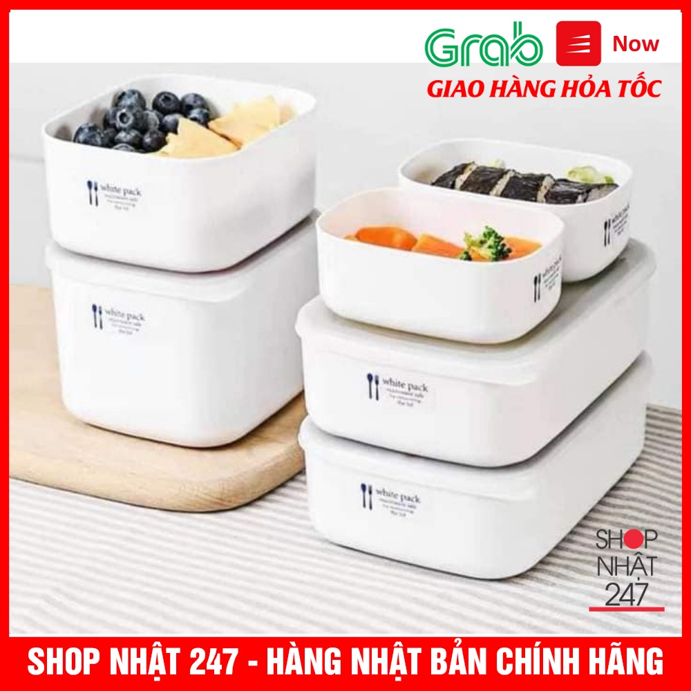 [Hỏa Tốc Hn] Hộp Nhựa Đựng Thực Phẩm White Pack Nội Địa Nhật Bản