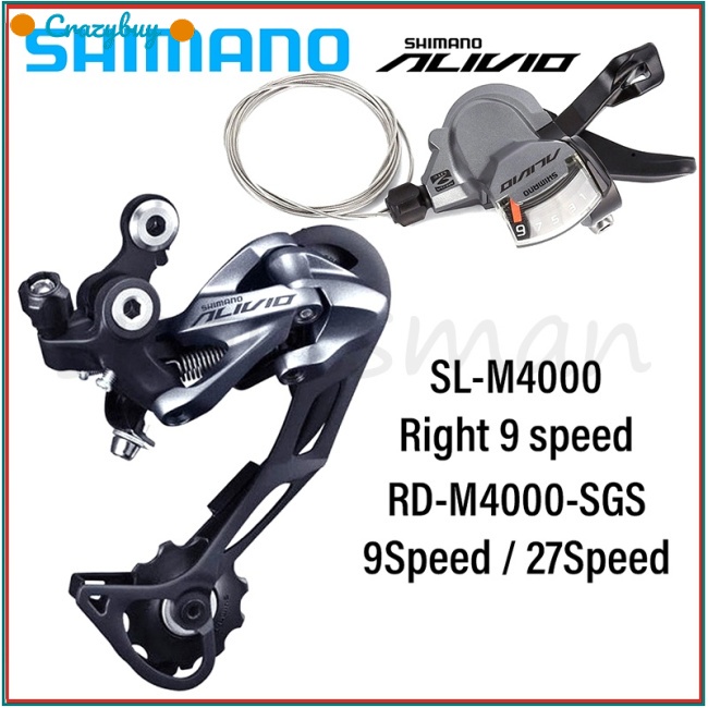 Cùi Đề Sau 9 Tốc Độ Cho Xe Đạp Leo Núi CR Shimano Alivio RD-M4000