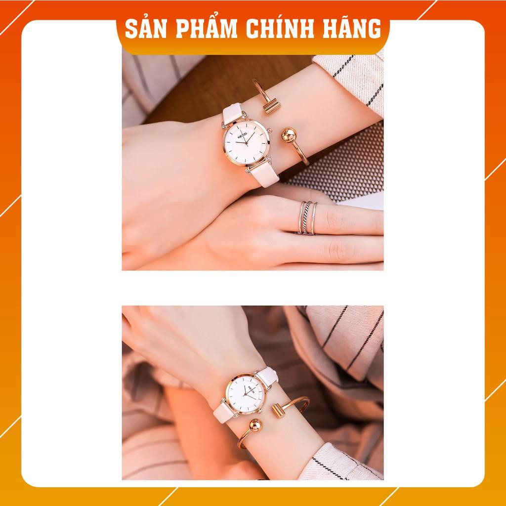 Đồng hồ nữ Kezzi 1781 dây da mặt tròn nhỏ xinh | BigBuy360 - bigbuy360.vn