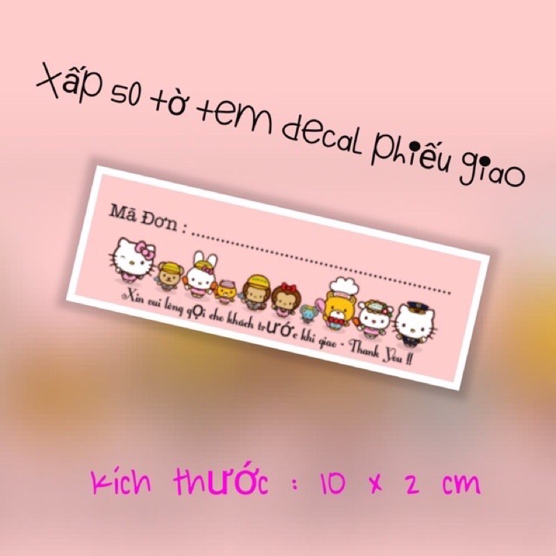 50 tờ Phiếu ghi mã vận đơn có keo dán sẵn