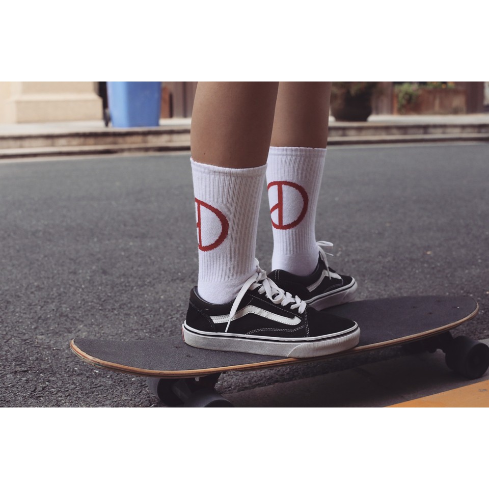 Tất vớ cổ cao dài World Peace thời trang unisex nam nữ thể thao cao cấp