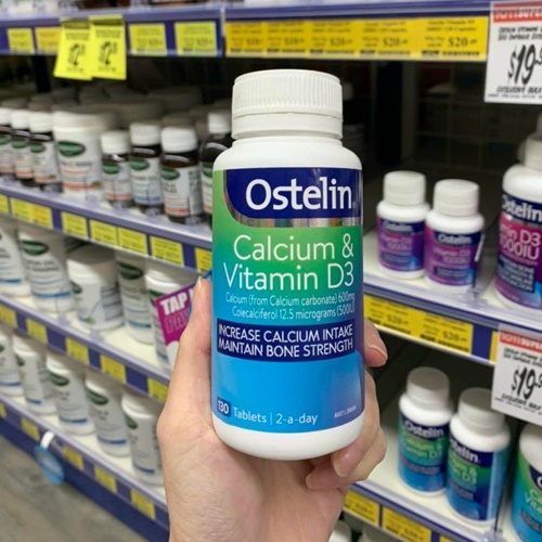 Date T7/24 Viên uống Ostelin bổ sung Canxi và Vitamin D3 cho bà bầu 130 viên Úc