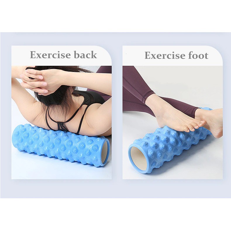 Con Lăn Massage Giãn Cơ Foam Roller Gai Tròn 33x14 cm Giảm Đau Nhức Sau Tập Gym, Yoga YO29