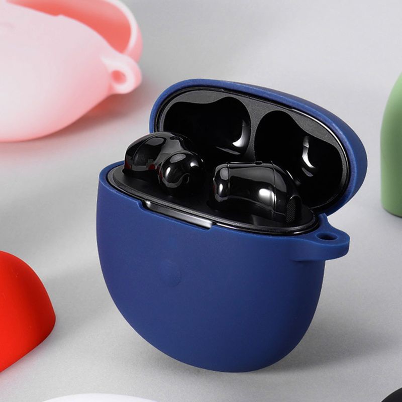 Vỏ bảo vệ hộp sạc tai nghe ViVO TWS Neo Bluetooth không dây bằng silicon chống trượt kèm móc