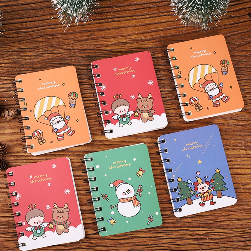 Sổ Tay 80 Tờ A7 Mini Họa Tiết Giáng Sinh Dễ Thương X-Mas Notepad