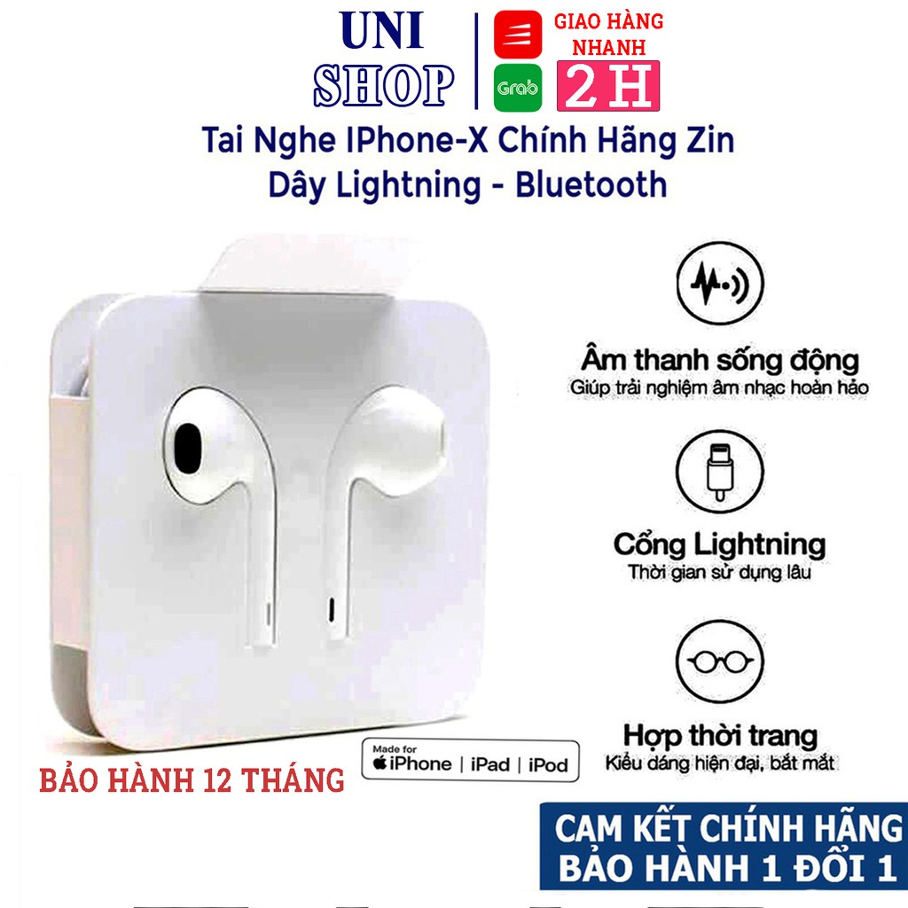 Tai nghe bluetooth nhét tai iphone 7, tương thích với dòng IP 7/8/7 Plus/8 Plus/X/Xsmax/11promax - Uni Shop