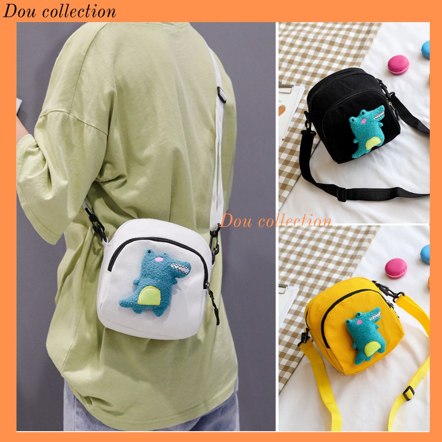 [NowShip2h] Túi Đeo Chéo Mini Ulzzang Phối Ghim Cài Cá Sấu Phong Cách Hàn Quốc - Mã XT024