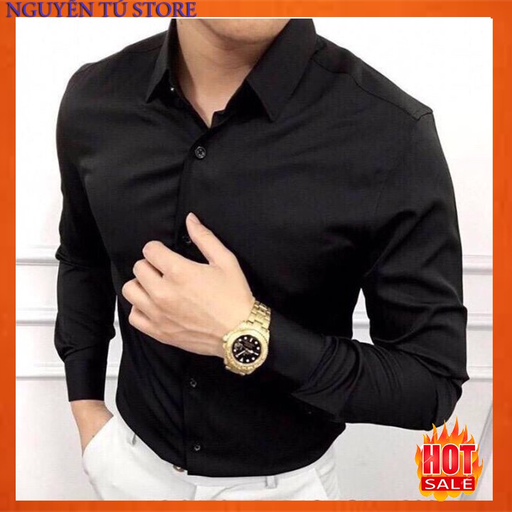 áo sơ mi nam hàn quốc-tặng kèm cà vạt cao cấp | BigBuy360 - bigbuy360.vn