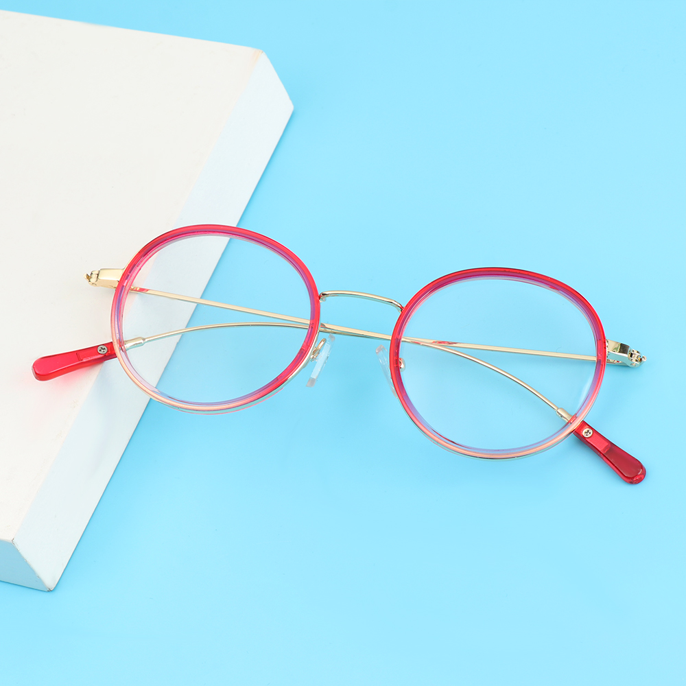 Mắt kính gọng kim loại hình tròn thời trang cổ điển cá tính