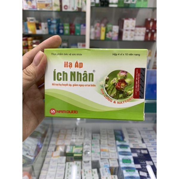 [Chính hãng] Hạ Áp Ích Nhân- Hỗ trợ giảm huyết áp, ngừa tai biến từ địa long, Nattokinase và thảo dược hộp 40 viên