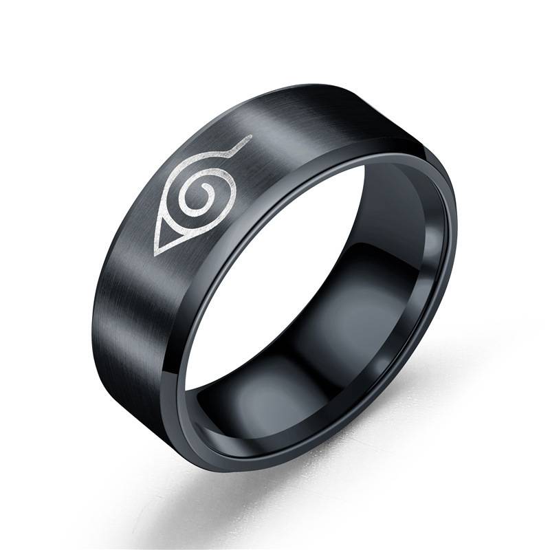 Japanese anime Naruto Ring New fashion men's ring Cosplay ring Vòng đen