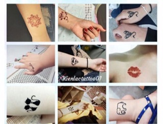 Hình xăm dán tattoo mini