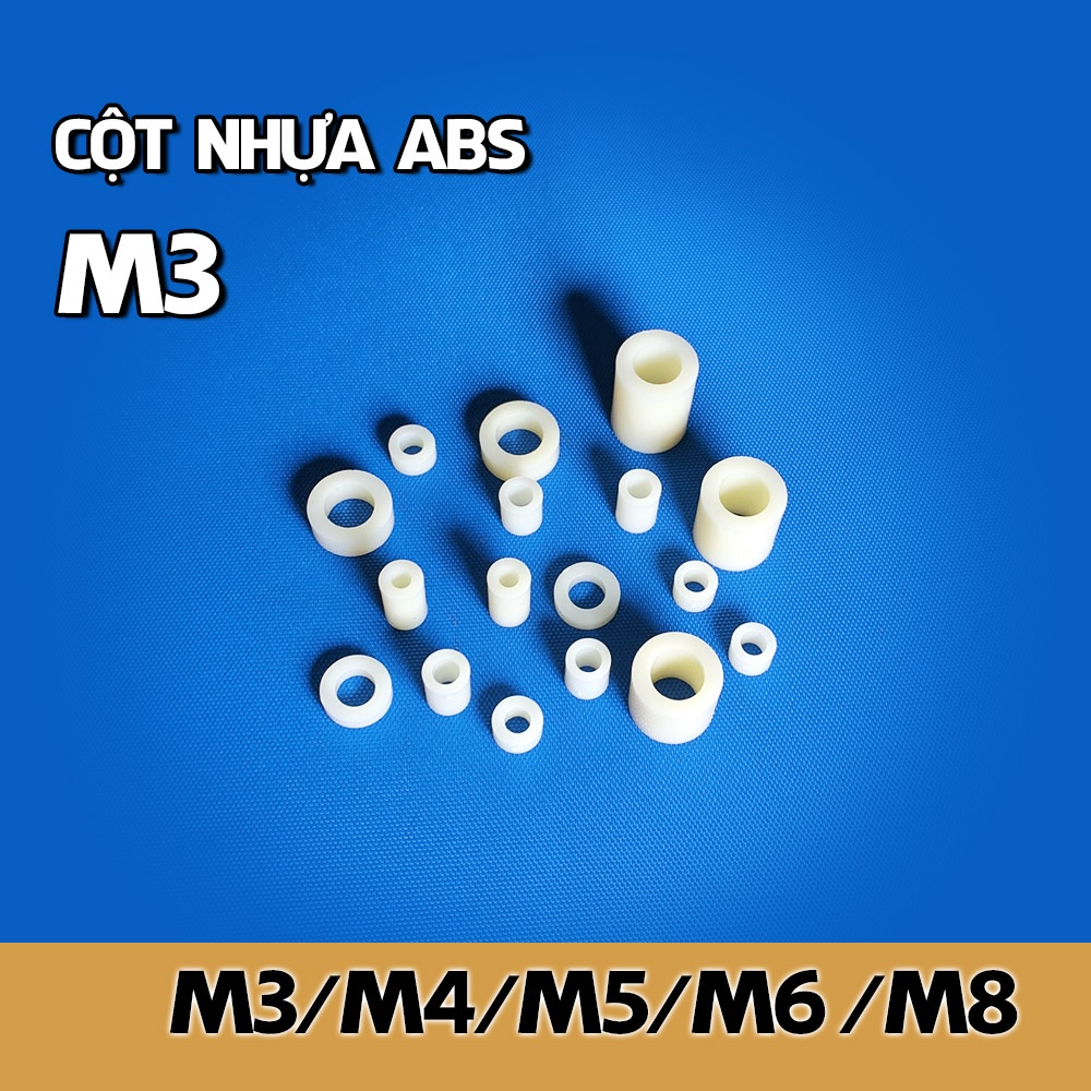 Long đền vòng đệm nhựa ABS cột nhựa cục canh M3