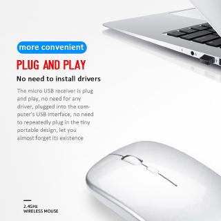 Mouse✿ 2.4G Wireless Mouse Bluetooth 5.0 Silent Dual Mode Rechargeable Mouse 【BEST】