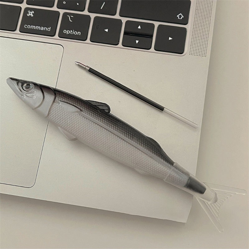 Bút Viết Mực Đen Ngòi 0.5mm Hình Cá Nục Mắc Cạn