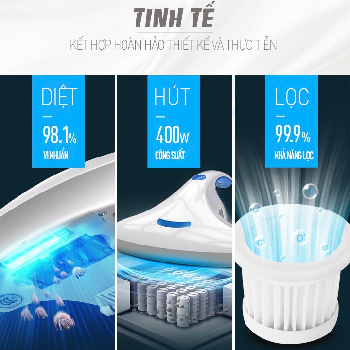 Máy hút bụi ga giường, vệ sinh rèm cửa GreenCook GCMV01 (Màu ngẫu nhiên) | BigBuy360 - bigbuy360.vn