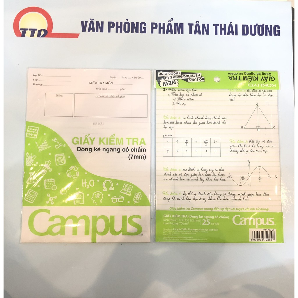 GIẤY KIỂM TRA CẤP 1HỒNG HÀ ,CẤP 2 CAMPUS