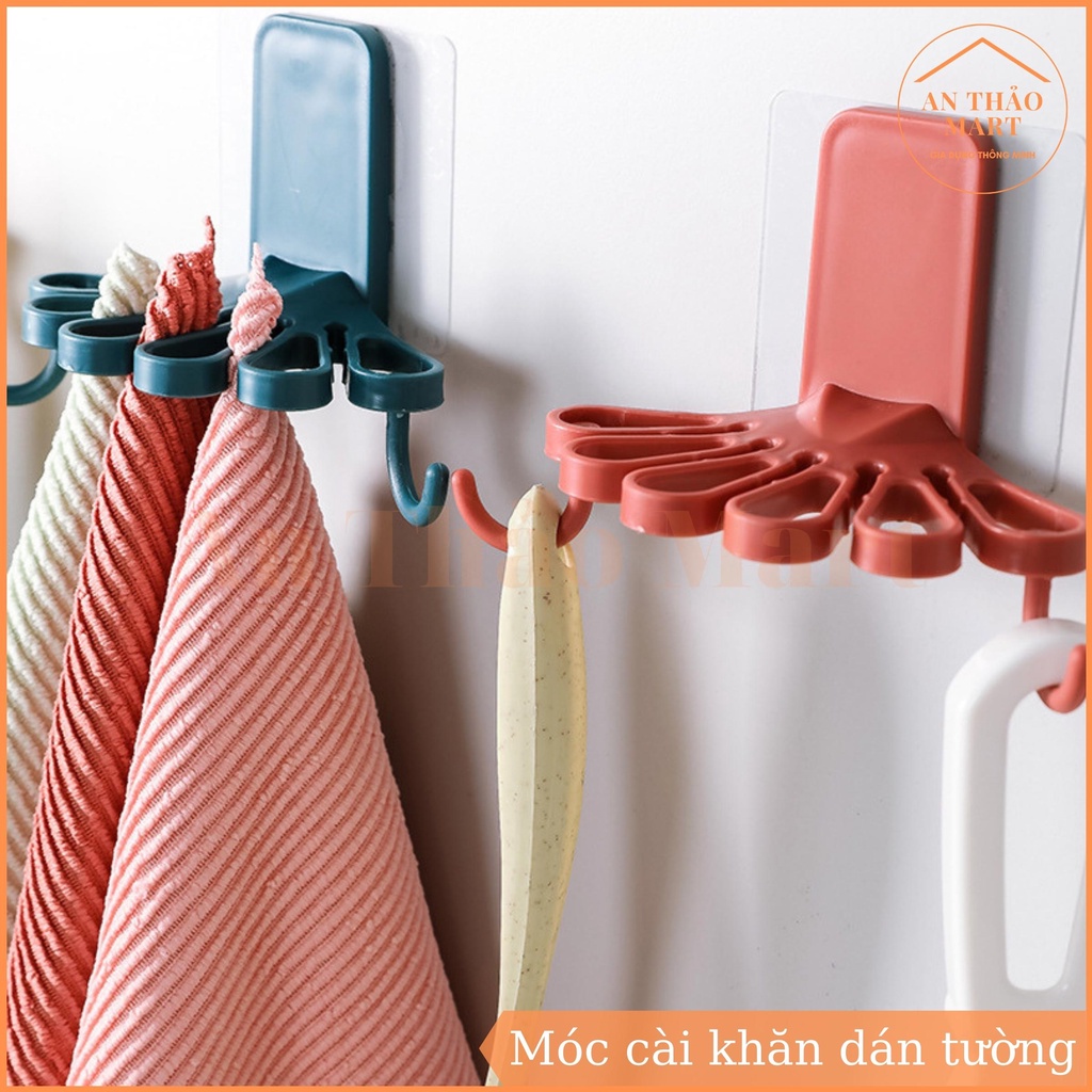Móc Treo Khăn Đa Năng Dán Tường, Móc Cài Khăn Tắm Khăn Mặt Khăn Lau Bếp Tiện Lợi