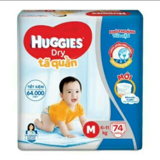 Tã quần Huggies size M ( 6kg - 11kg) 74 miếng