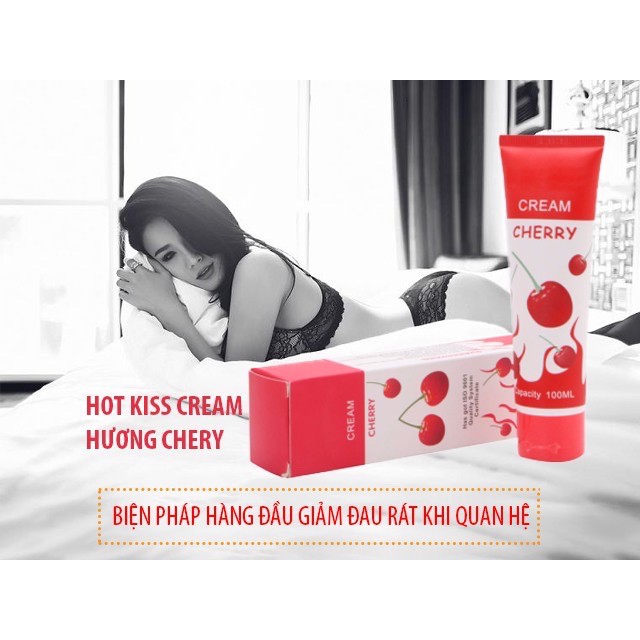 Gel Bôi Trơn Âm Đạo Hot Kiss Hương Chery 100ML Tăng Khoái Cảm