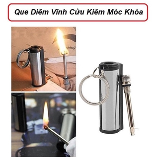 Bật lửa móc khóa honest, hột quẹt lửa diêm xăng tròn đi rừng - cắ trại - dã ngoại - kiêm móc khóa
