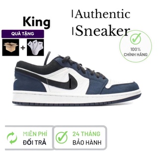 Giày JoDan Cổ Thấp 1 Low MidNight NaVy, Giày Sneaker JorDan 1 Màu Than Cổ thấp Nam Nữ FULL BILL + BOX
