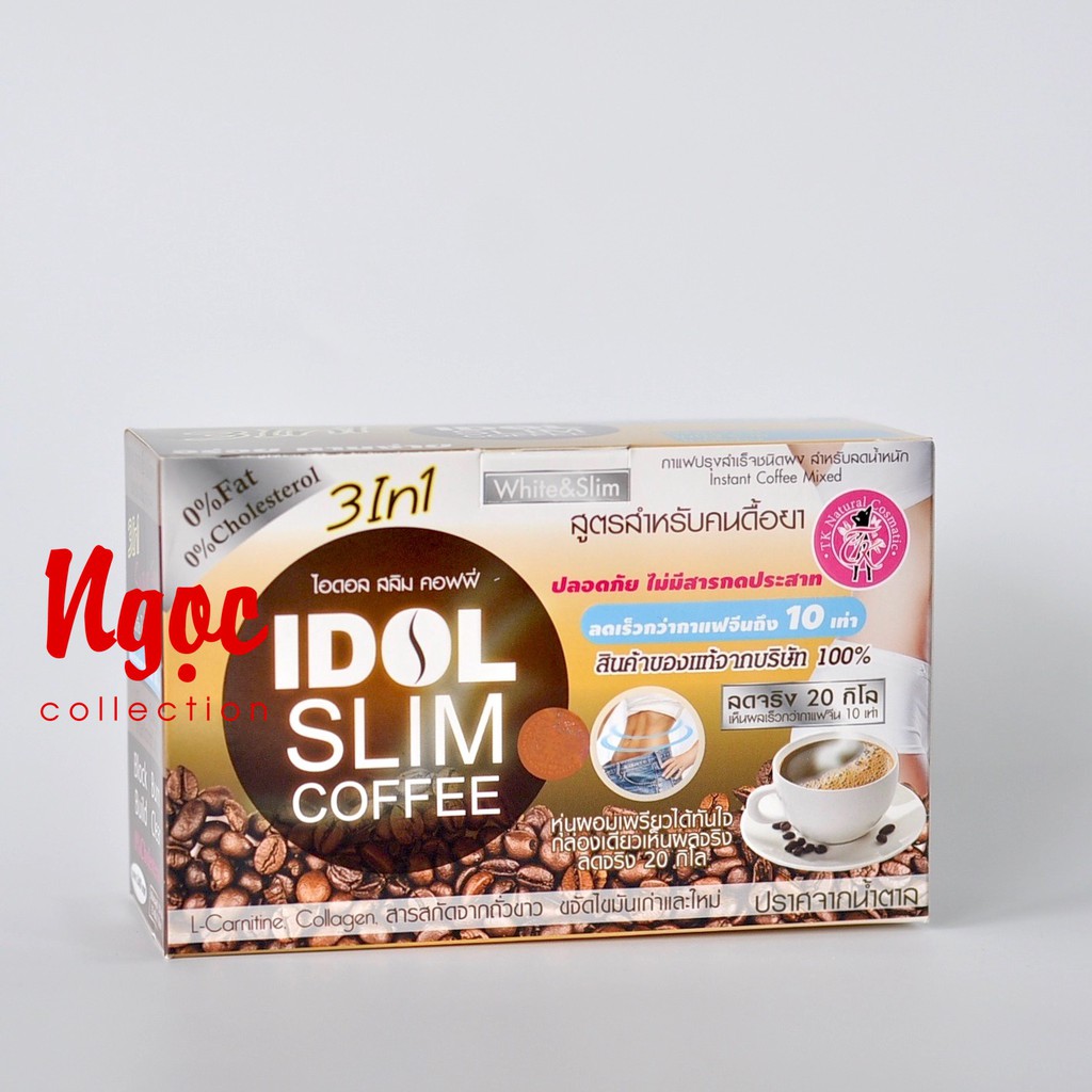 Combo 3 hộp cà phê Idol Slim Coffee Thái Lan (Mỗi hộp 10gói x 15g)