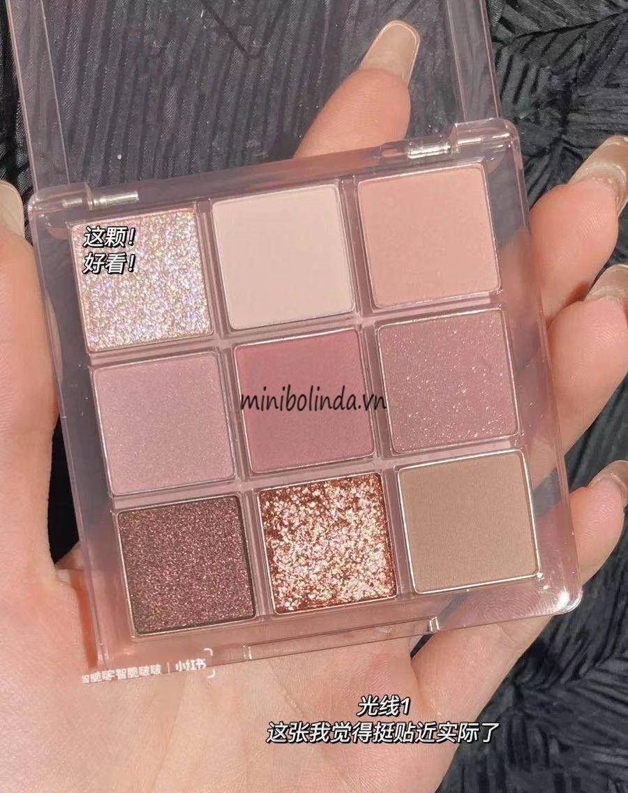 [ Hàng mới về] Bảng Mắt 9 Ô Vuông Danlini Baby Tông Màu Nâu Cam Vàng Nhũ Siêu HOTTREND | BigBuy360 - bigbuy360.vn