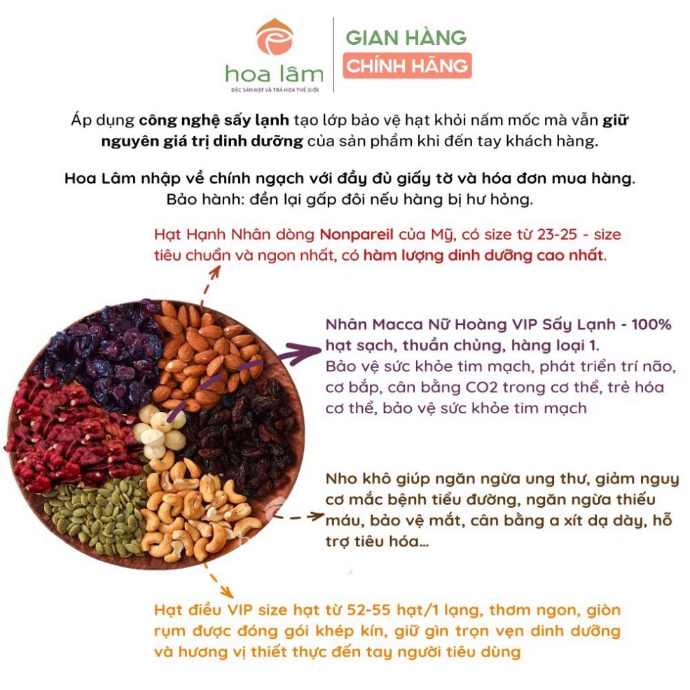 Hạt dinh dưỡng Hoa Lâm Nuts for Balance cung cấp dinh dưỡng cân bằng cho nữ 30-45 tuổi 500g