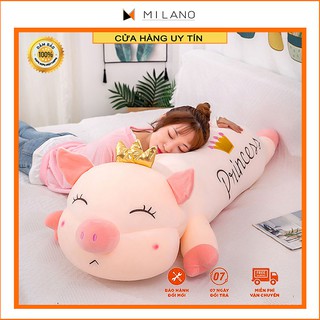 Gối ôm gấu bông heo hồng siêu mềm mịn dễ thương