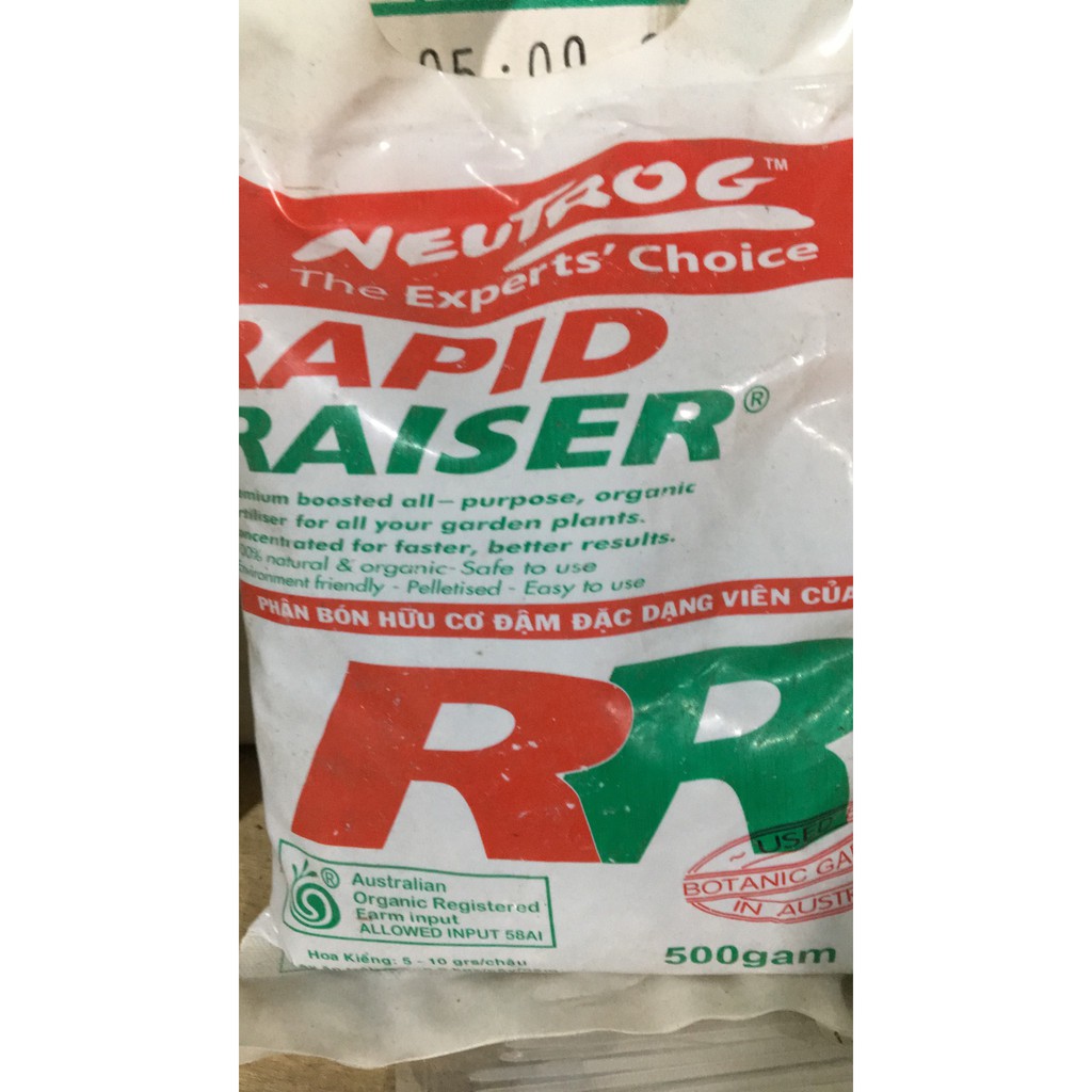 PHÂN HỮU CƠ ÚC RAPID RAISER - RR GÓI 500GR