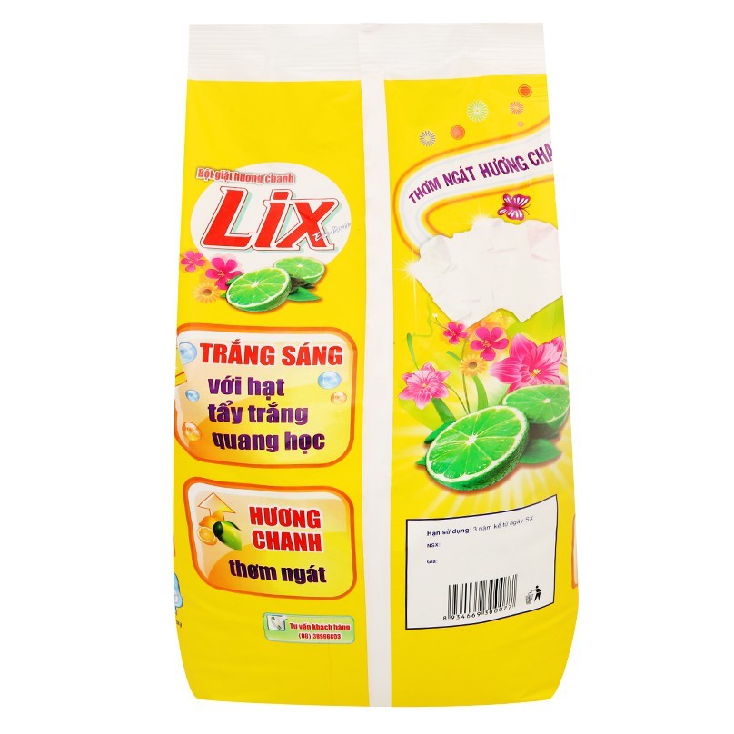 Bột giặt LIX 5,5KG Hương Chanh Tặng Chai NRC FLAX 800ML/ YES 750G