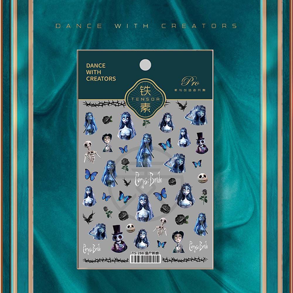 (Hàng Mới Về) 1 Miếng Dán Móng Tay Hình Hoa Hồng / Bướm 3D Siêu Mỏng Diy