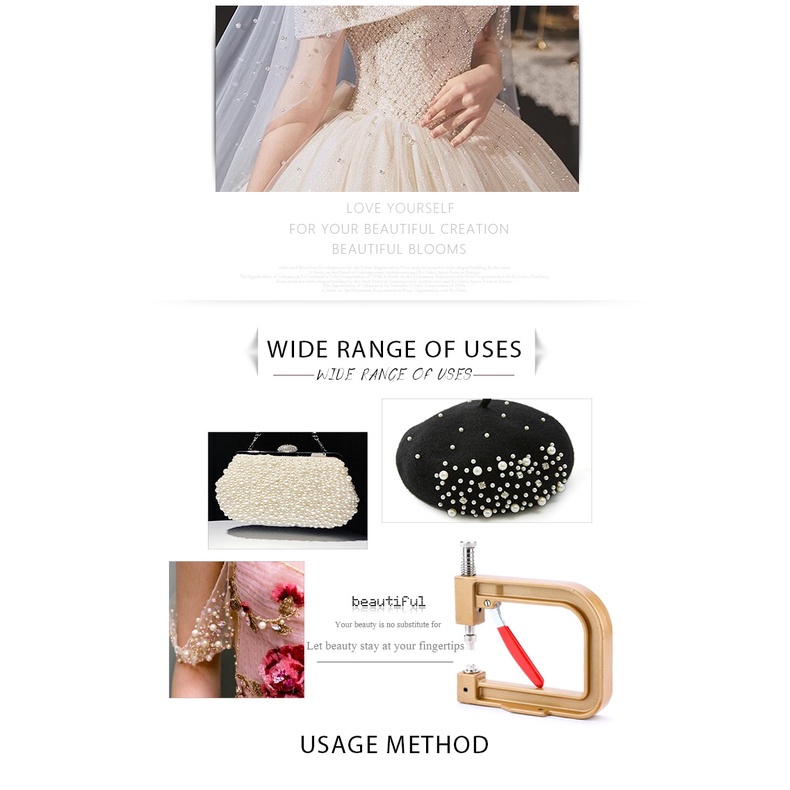 Hạt Ngọc Trai Tròn Bằng ABS Giả 4mm-8mm Chuyên Dụng Cho Quần Áo