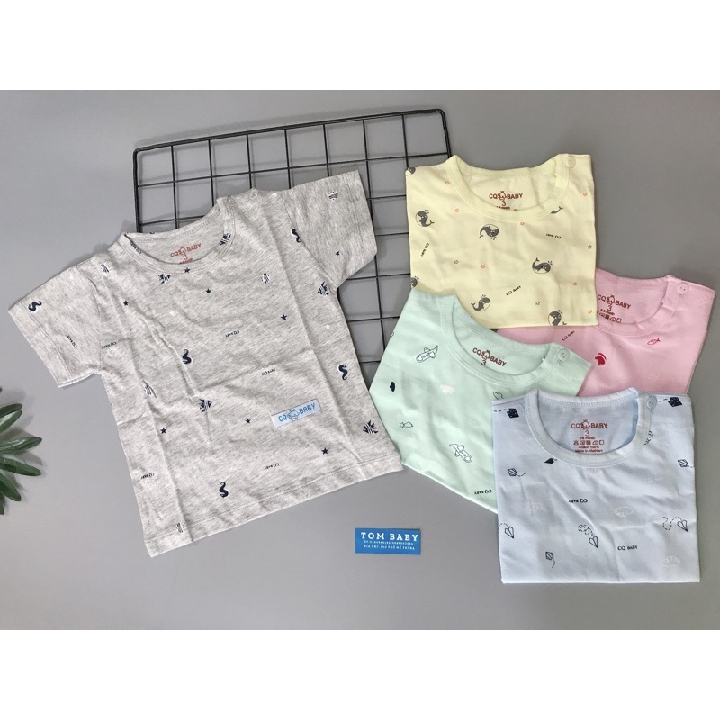 Áo cộc tay cài vai CQ cho bé trai/ bé gái