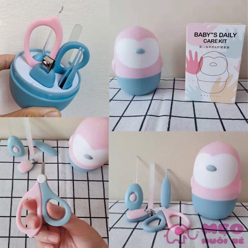 Bộ dụng cụ bấm móng - lấy ráy tai cho bé 5 chi tiết chim cánh cụt
